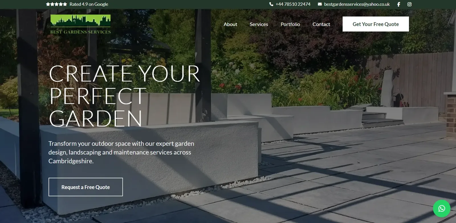 Best Gardens Services website