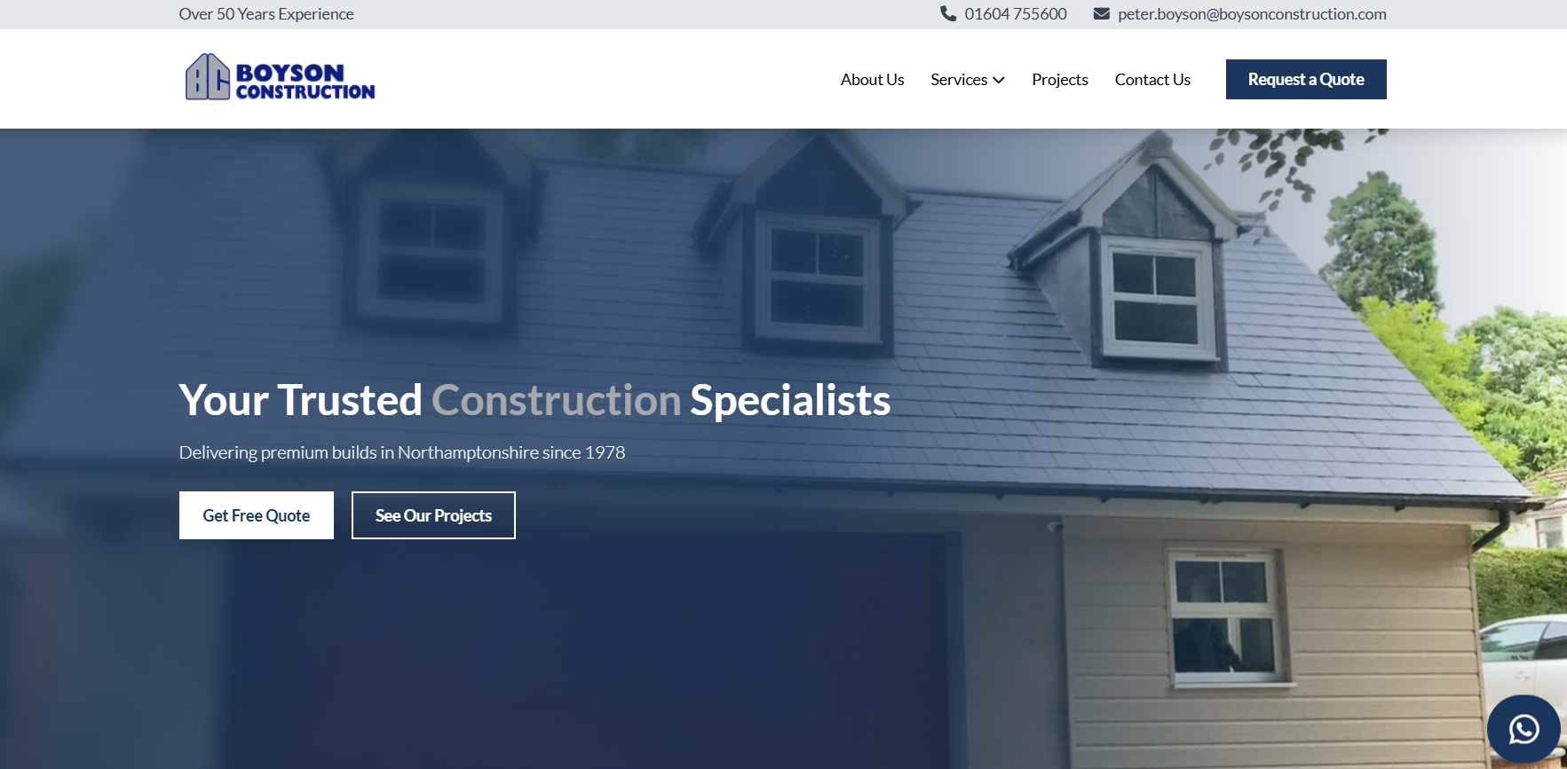 Boyson Construction website