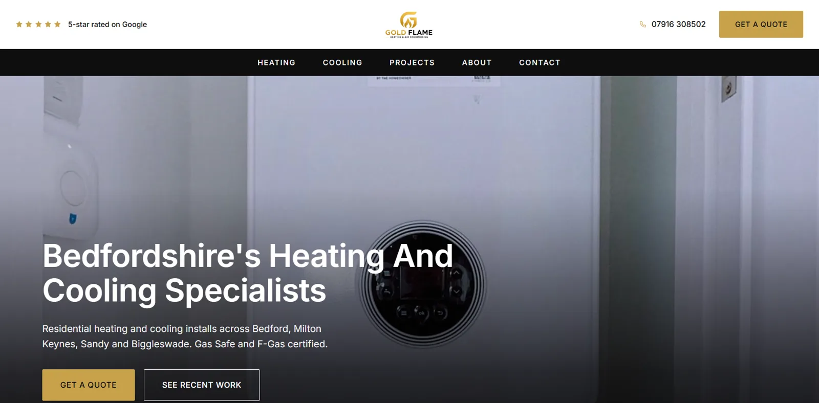 Gold Flame website