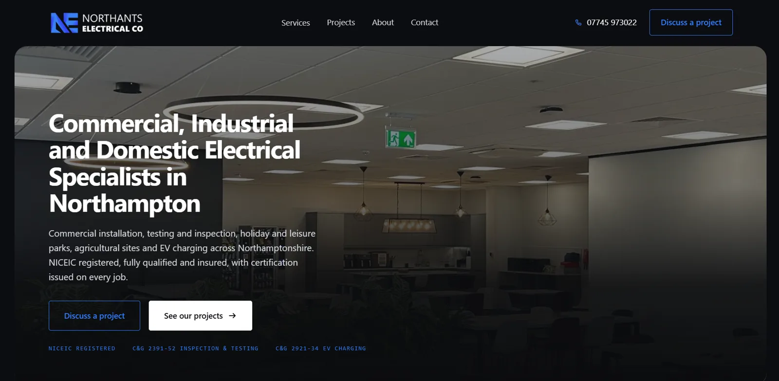 Northants Electrical website